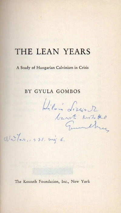 The Lean Years - Oskola Antikvárium