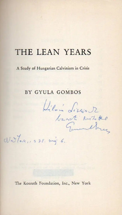 The Lean Years - Oskola Antikvárium