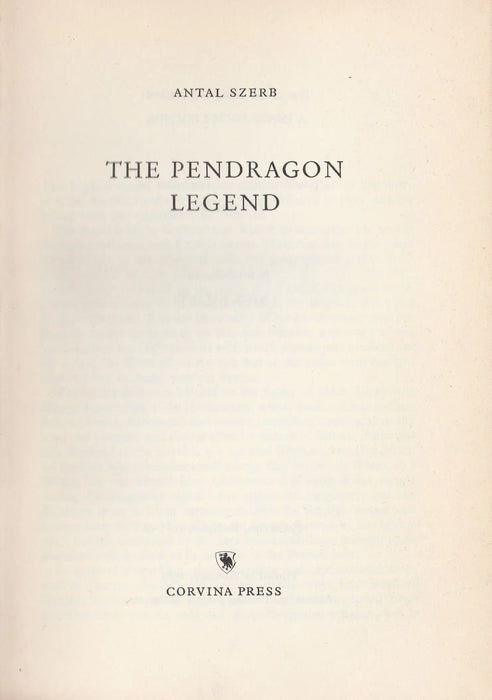 The Pendragon Legend - Oskola Antikvárium