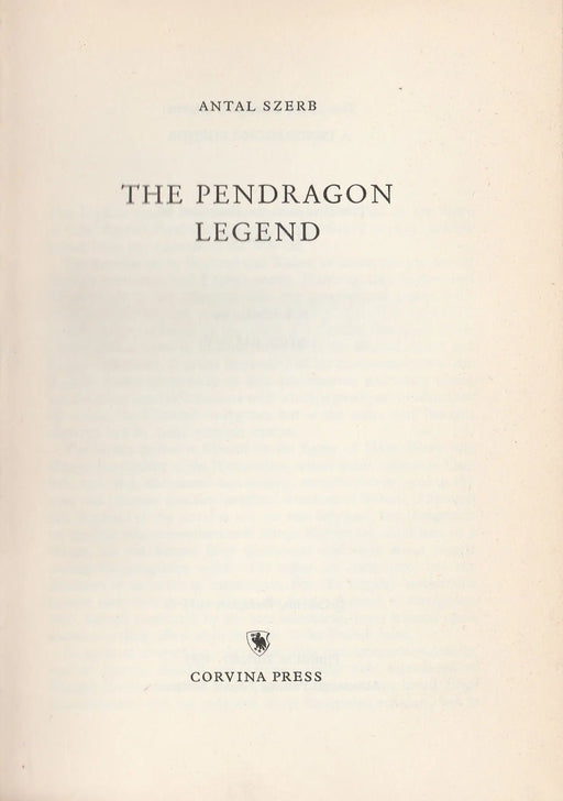 The Pendragon Legend - Oskola Antikvárium
