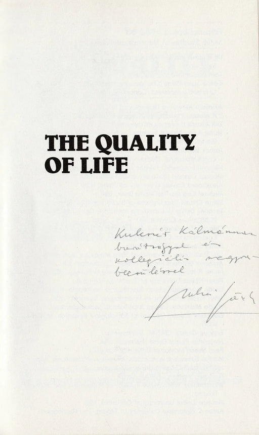 The Quality of Life - Oskola Antikvárium