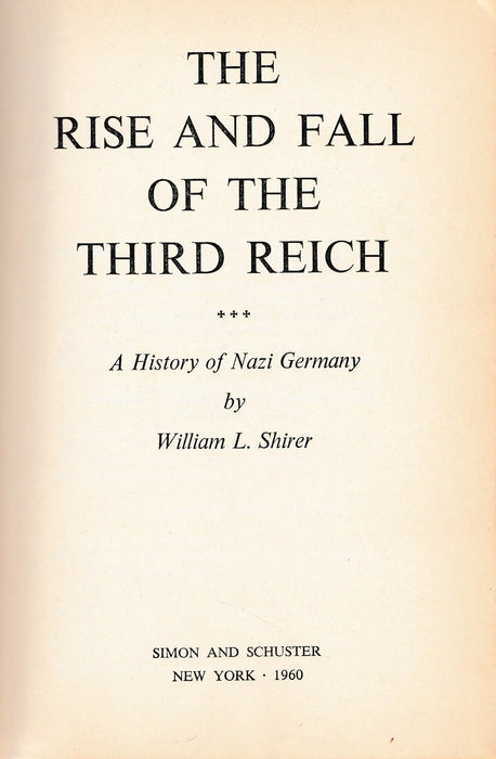 The Rise and Fall of the Third Reich - Oskola Antikvárium