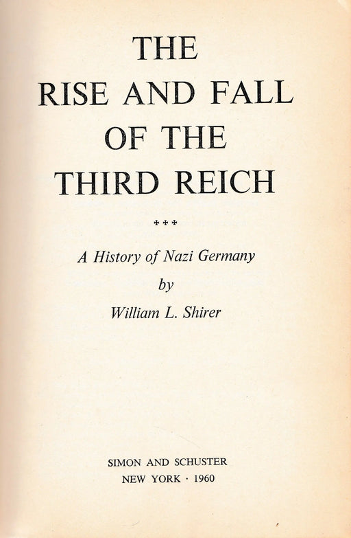 The Rise and Fall of the Third Reich - Oskola Antikvárium