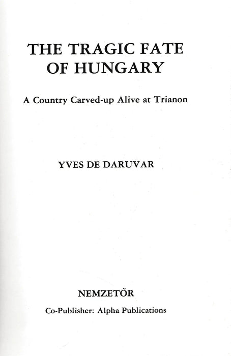 The Tragic Fate of Hungary - Oskola Antikvárium