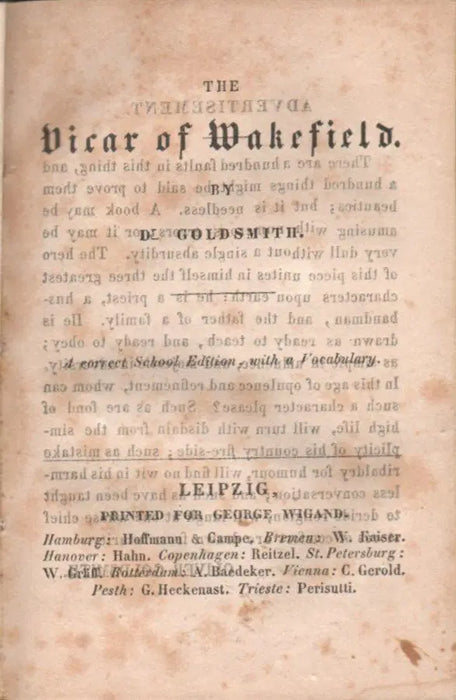 The Vicar of Wakefield - Oskola Antikvárium