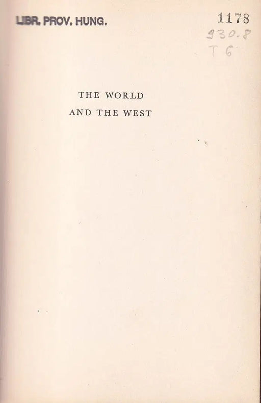 The World and the West - Oskola Antikvárium