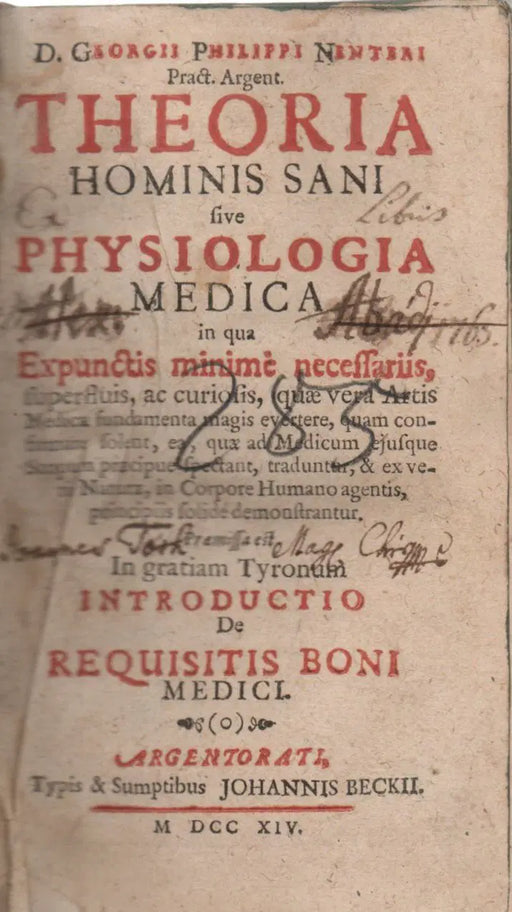 Theoria hominis sani sive physiologia medica - Theoriae hominis aegroti sive pathologiae medicae pars generalis - Fasciculus dissertationum inauguralium - Oskola Antikvárium