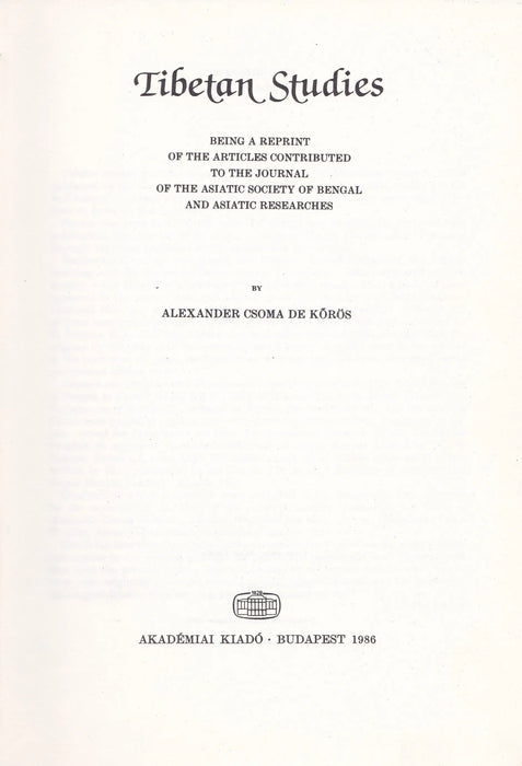 Tibetan Studies - Oskola Antikvárium