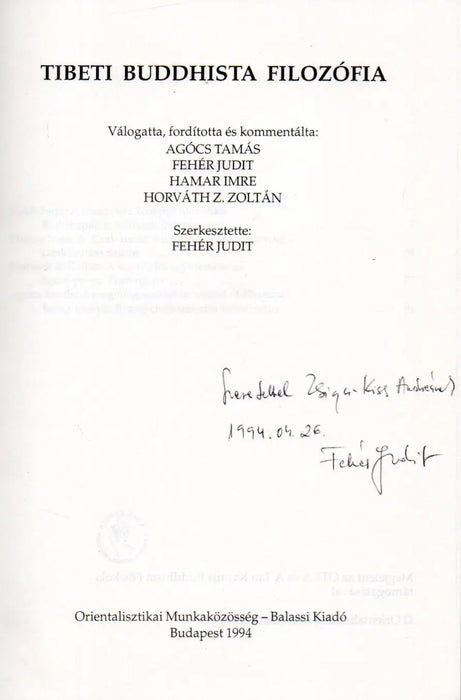 Tibeti buddhista filozófia - Oskola Antikvárium