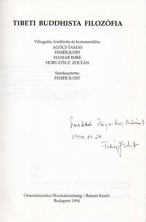 Tibeti buddhista filozófia - Oskola Antikvárium