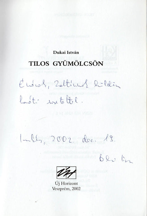 Tilos gyümölcsön - Oskola Antikvárium