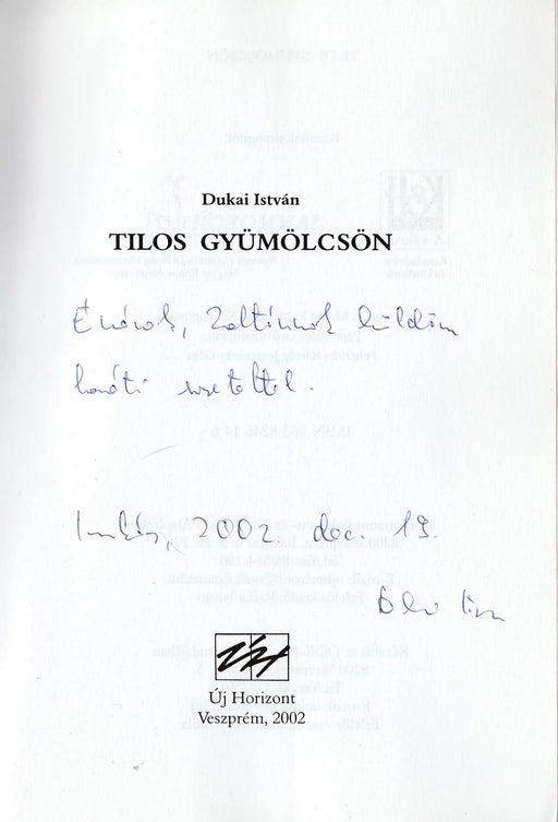 Tilos gyümölcsön - Oskola Antikvárium