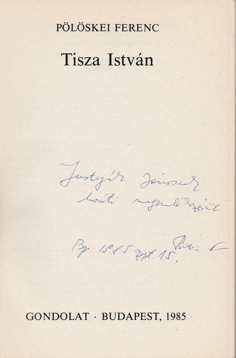 Tisza István - Oskola Antikvárium