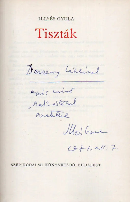 Tiszták - Oskola Antikvárium