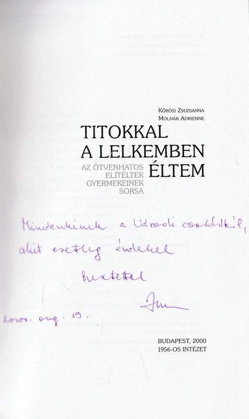Titokkal a lelkemben éltem - Oskola Antikvárium