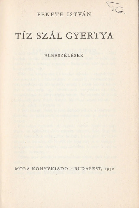 Tíz szál gyertya - Oskola Antikvárium