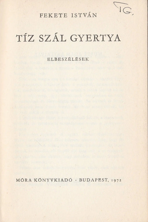 Tíz szál gyertya - Oskola Antikvárium