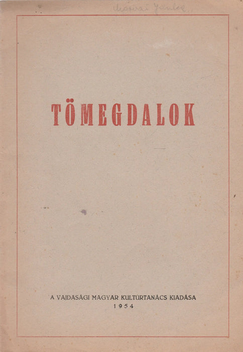 Tömegdalok - Oskola Antikvárium