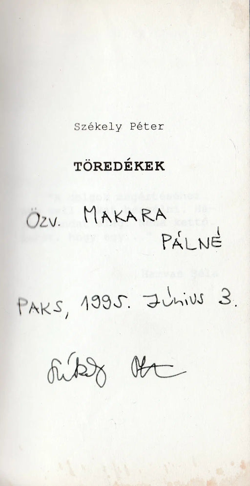 Töredékek - Oskola Antikvárium