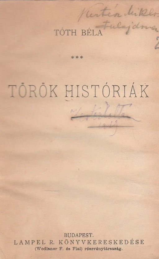 Török históriák - Oskola Antikvárium
