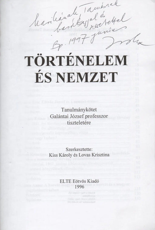 Történelem és nemzet - Oskola Antikvárium