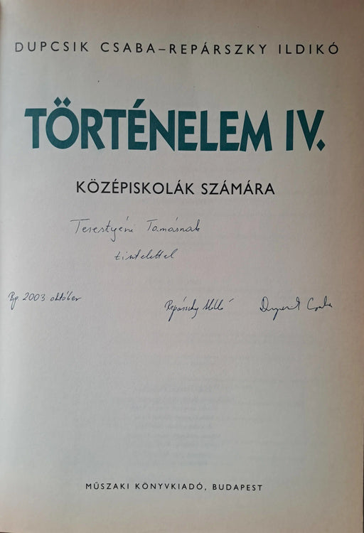 Történelem IV. - Oskola Antikvárium
