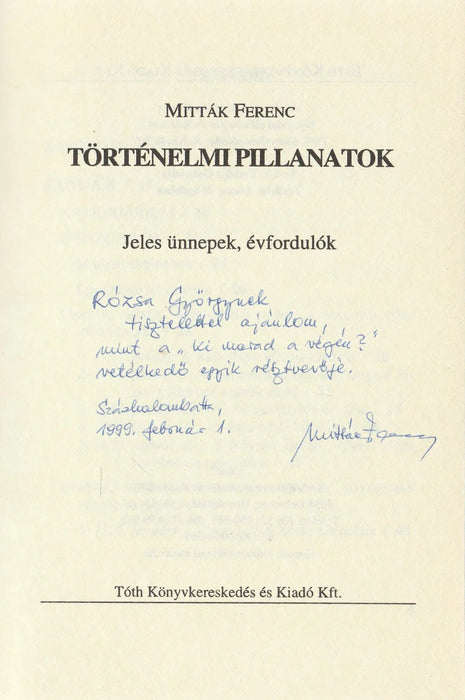 Történelmi pillanatok - Oskola Antikvárium