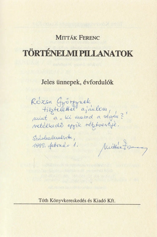 Történelmi pillanatok - Oskola Antikvárium