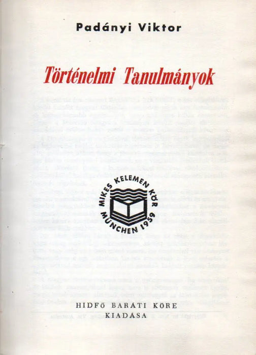 Történelmi tanulmányok - Oskola Antikvárium