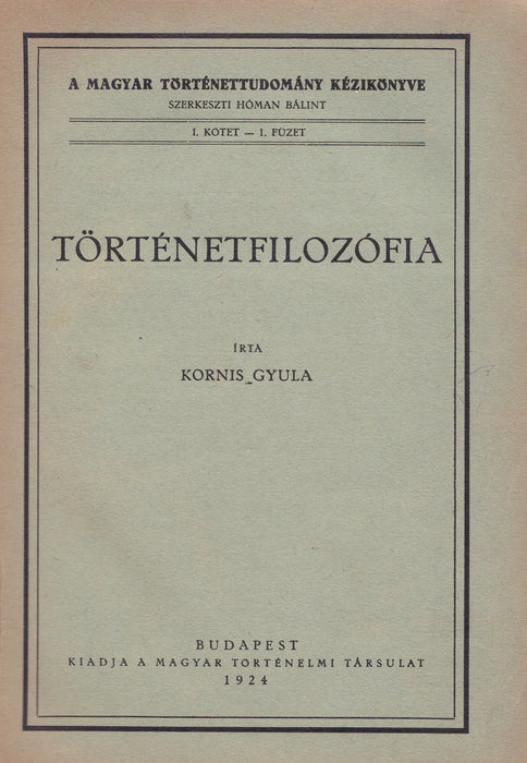 Történetfilozófia - Oskola Antikvárium