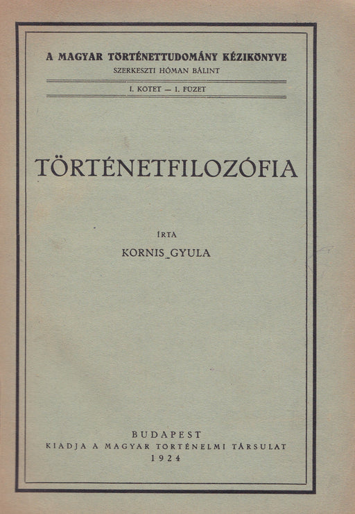 Történetfilozófia - Oskola Antikvárium