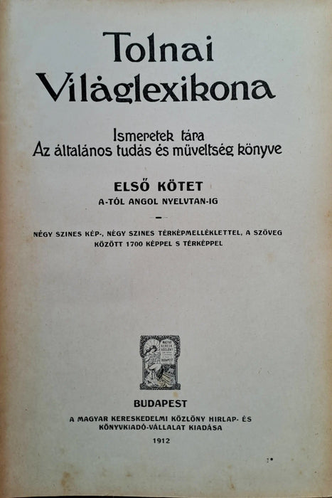 Tolnai Világlexikona I - V., VII. - Oskola Antikvárium