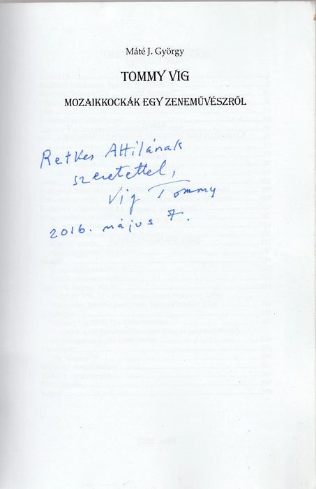 Tommy Vig - Oskola Antikvárium
