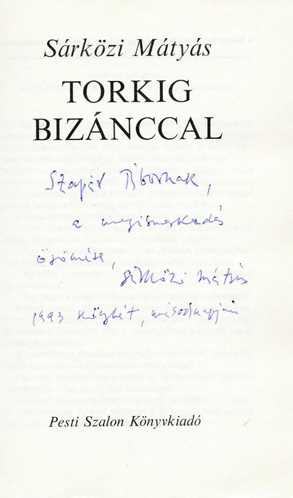 Torkig Bizánccal - Oskola Antikvárium