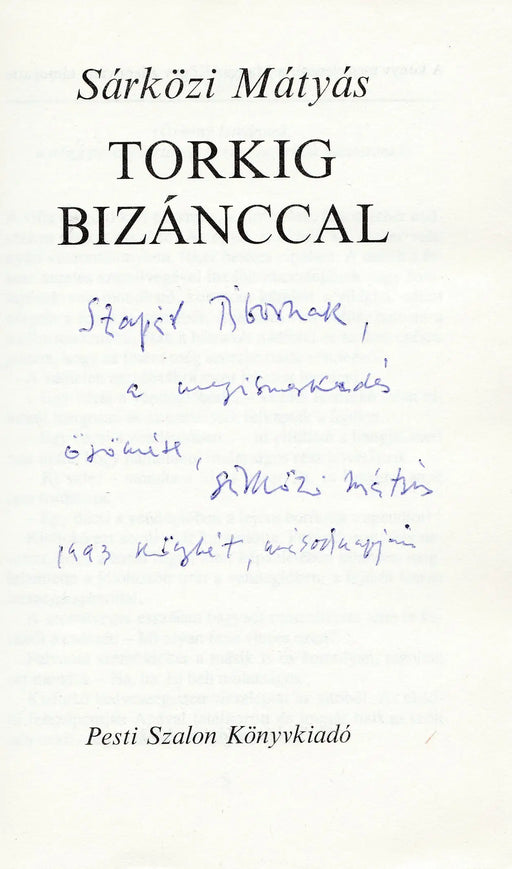 Torkig Bizánccal - Oskola Antikvárium