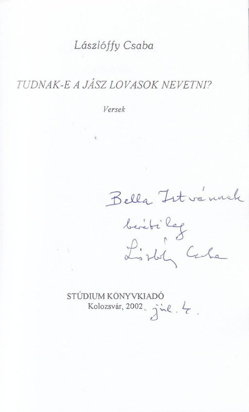 Tudnak - e a jász lovasok nevetni? - Oskola Antikvárium