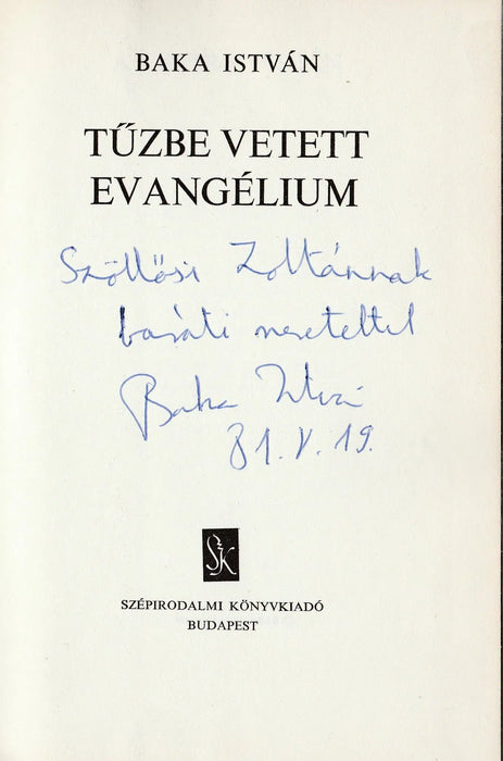 Tűzbe vetett evangélium - Oskola Antikvárium