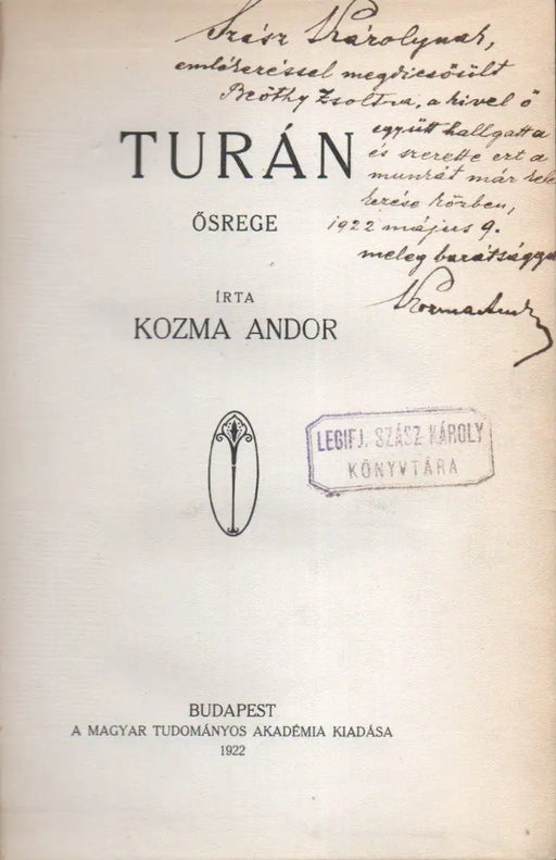 Turán - Oskola Antikvárium
