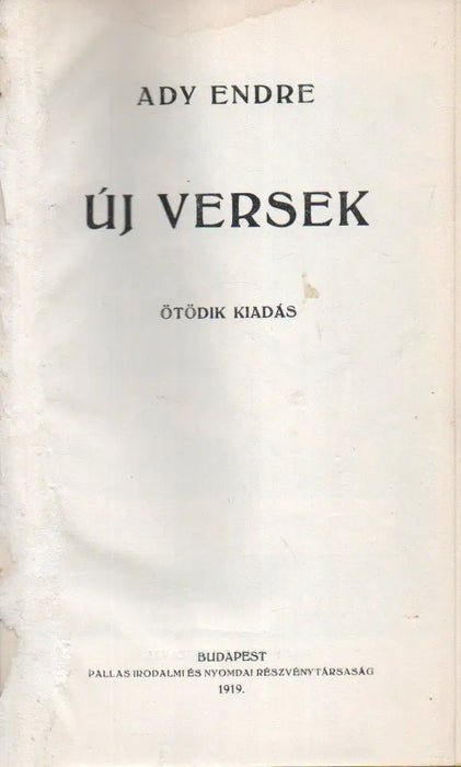 Új versek - A halottak élén - Oskola Antikvárium