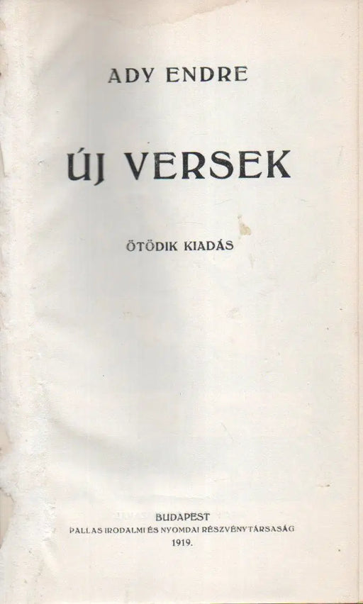 Új versek - A halottak élén - Oskola Antikvárium