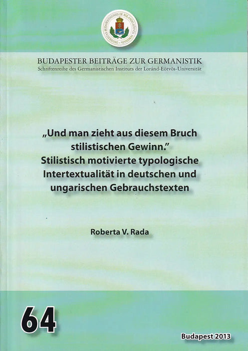 "Und man zieht aus diesem Bruch stilistischen Gewinn" - Oskola Antikvárium