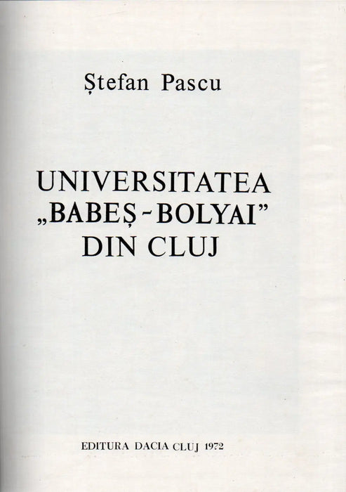 Universitatea "Babes - Bolyai" din Cluj - Oskola Antikvárium