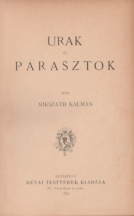 Urak és parasztok - Oskola Antikvárium