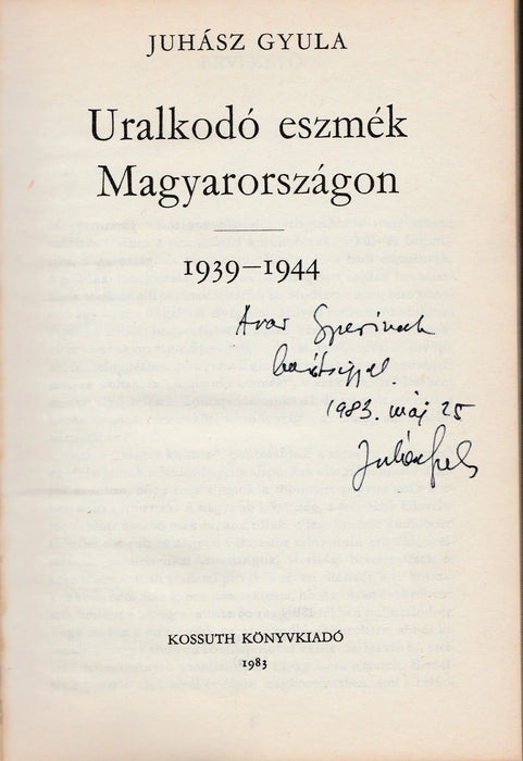 Uralkodó eszmék Magyarországon - Oskola Antikvárium