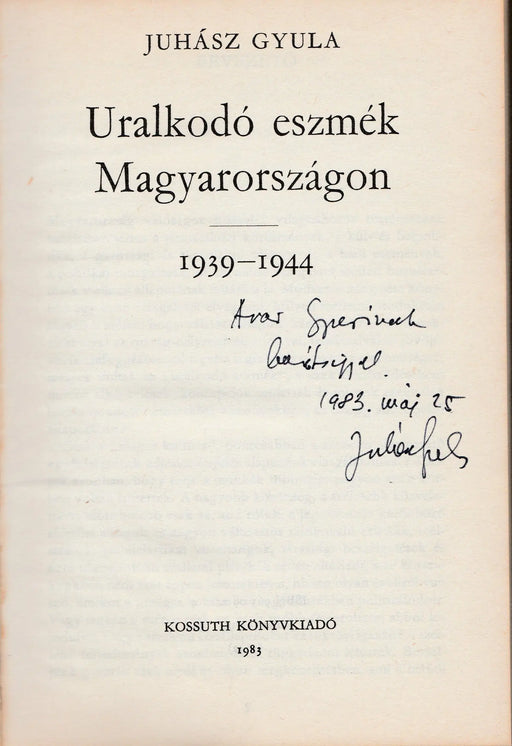Uralkodó eszmék Magyarországon - Oskola Antikvárium
