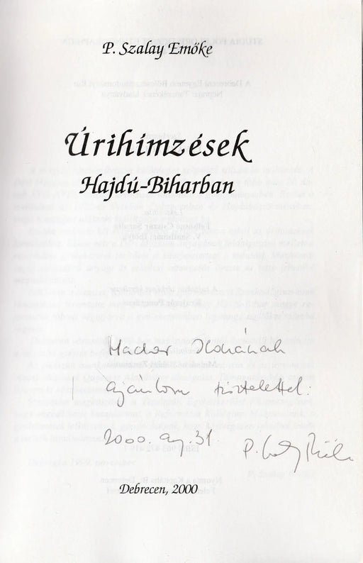 Úrihímzések Hajdú - Biharban - Oskola Antikvárium