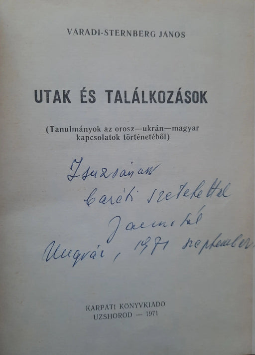 Utak és találkozások - Oskola Antikvárium
