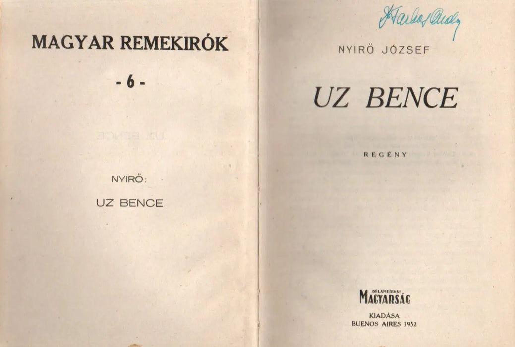 Uz Bence - Oskola Antikvárium