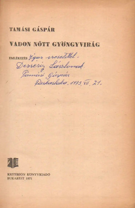 Vadon nőtt gyöngyvirág - Oskola Antikvárium