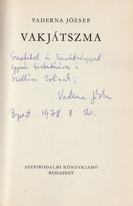 Vakjátszma - Oskola Antikvárium